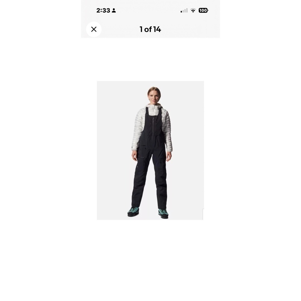 Mountain Hardwear Routefinder‎ GORE-TEX Pro Women's M PRO Bib Black NWT $650